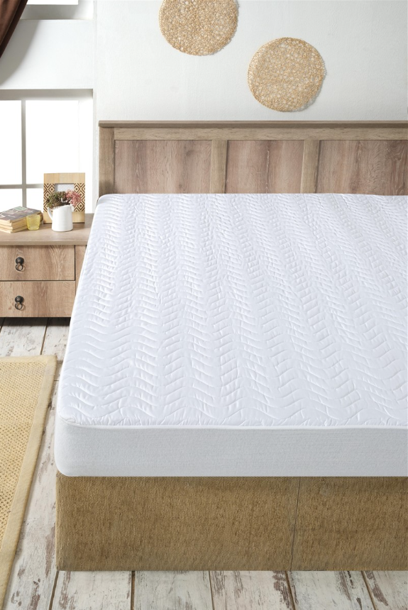 Microfiber Fitted Sıvı Geçirmez Tek Kişilik Yatak Koruyucu Kapitone(Alez)100x200
